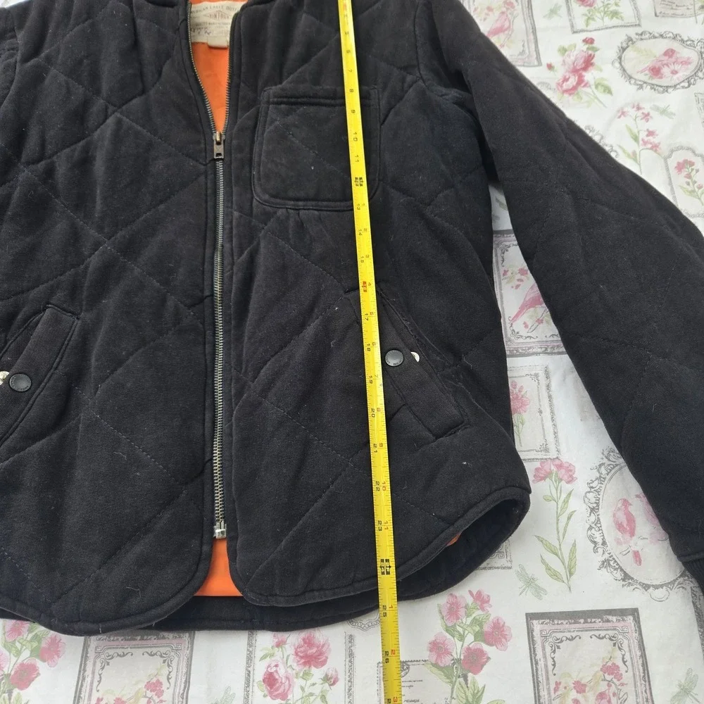 American Eagle‎ Men's Black Quilted Full Zip Bomber Jacket Classic Fit XS Y2K